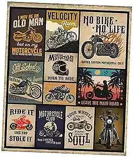 Motorcycle Gifts For Men & Women Motorcycle Blankets And Throws Motocross  • $42.20