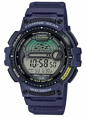 Casio WS-1200H-2AV 10 Year Battery Watch 100 Meter WR Fishing Gear 3 Alarms • $25.50