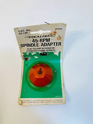 Realistic 45 RPM Spindle Adapter Vintage  Sealed New Old Stock 42-120 • $16.99