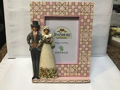 JIM SHORE BRIDE AND GROOM PICTURE FRAME 4”x 6” 2007 Enesco • $14.50