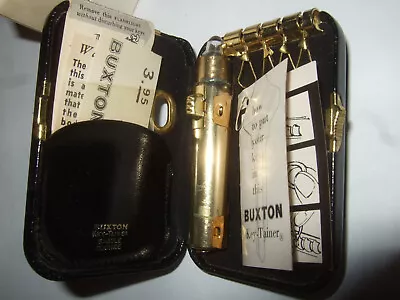 Buxton Black Leather Key Case Never Used Vintage 1960 • $19.99