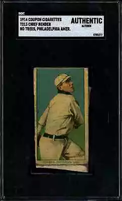 1914 T213 Coupon Cigs. Chief Bender (No Trees) Phil. Amer. SGC Authentic Altered • $165