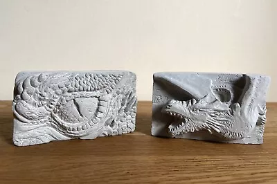 Concrete Dragon And Dragon Eye Set Of 2. Home Or Garden Decoration. Got / Lotr • £6