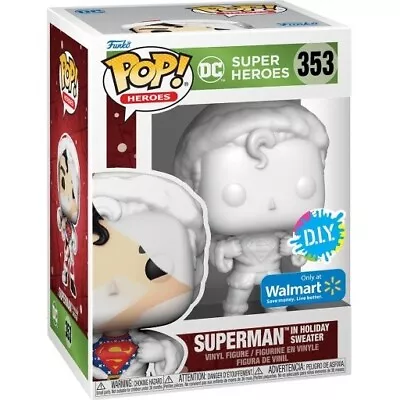 $12.31 • Buy Funko POP DC Super Heroes D.I.Y. Superman In Holiday Sweater Figure #353