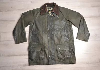 Vintage Mens BARBOUR A150 Beaufort Waxed Jacket Size C38 • $79