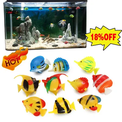£2.56 • Buy 10x Artificial Plastic Small Fake Fish For Aquarium Decoration Tank Decors WELL