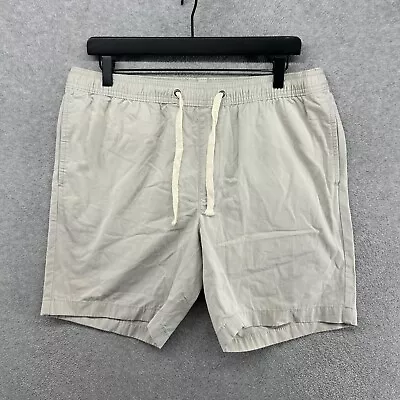 J.CREW Mercantile Shorts Mens Size Medium Beige Pull On Chino Flex • $21.90