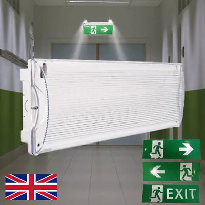 Fire Exit Lamp Led Emergency Light Bulkhead Exit Sign Maintained/non Maintained- • £11.59