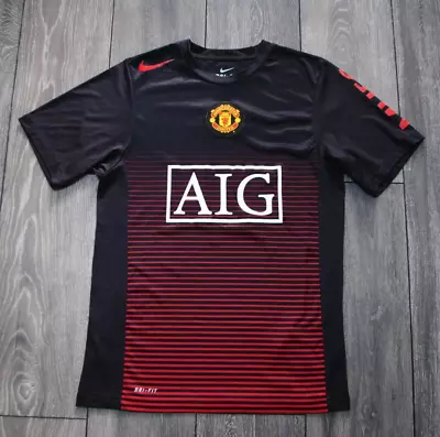 Mens Small Manchester United 2009-10 Training Shirt Jersey Nike Original Aig • $29.99