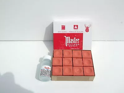 RUST MASTER CUE CHALK 1 Doz./12pcs • $7.49