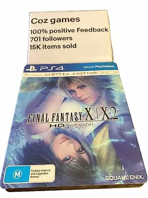 Final Fantasy X X-2 HD Remaster Limited Edition Steelbook For The PS4 OZ Release • $60