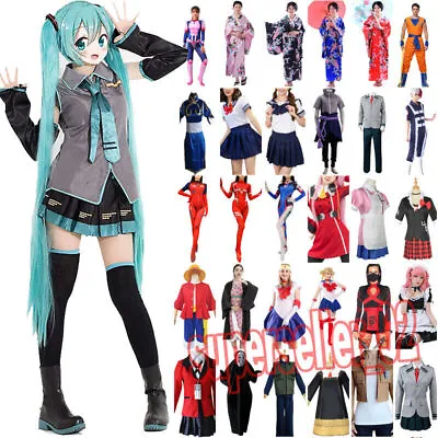 Men Women Anime Halloween Cosplay Costume Fancy Dress Set Carnival Party Outfits • $28.39