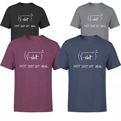 Just Got Real For Adults Unisex T Shirt Funny Math Retro Mens Womens Tee • £9.99