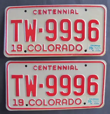 1976 Colorado Car License Plates NEW ORIGINAL • $20