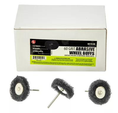 12pc Abrasive Polishing Buffing Wheels Grinding Rotary Tool 1/8  Shank 60 Grit • $12.99