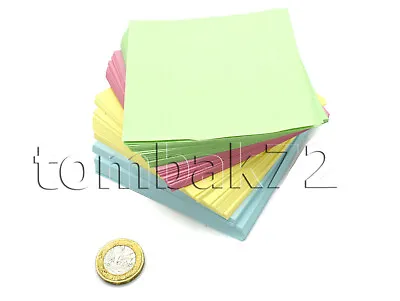 Memo Jotter Block 400 COLOURED LOOSE Paper Note SHEETS Box Cube Holder Refill • £8.95
