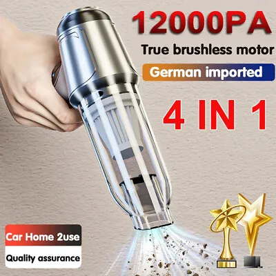 4 In 1 Car Vacuum Cleaner 12000PA Air Blower Wireless Handheld Rechargeable Mini • $18.99