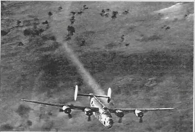 B24 Liberator With Engine On Fire From Flak Over Europe WW2 Re-Print #SF2069 4x6 • $5.99