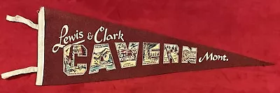 Vintage Lewis & Clark Cavern Montana 26 Inch Pennant Bubble Letters  • $29.99