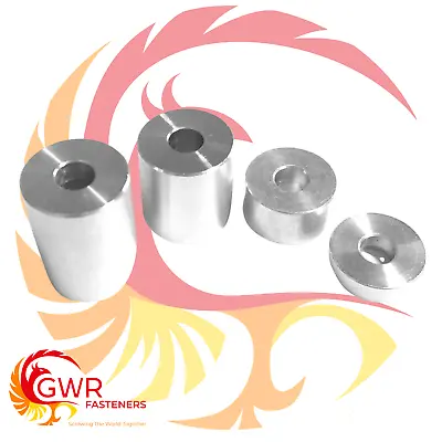 M4 M5 M6 M8 M10 6082 Aluminium Stand Off Spacers Collar Bushes Bonnet Raisers  • £6.52