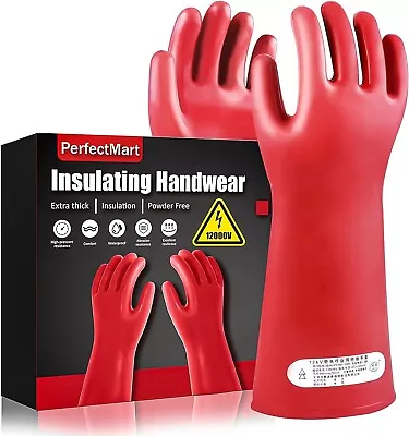 Electrical Insulated Rubber Gloves Electrician 12KV High Voltage Safe Protection • $29.99