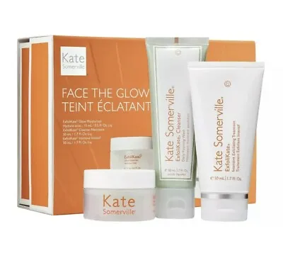 100% Authentic Kate Somerville Face The Glow 3pc Kit ExfoliKate Brand  • $39.97