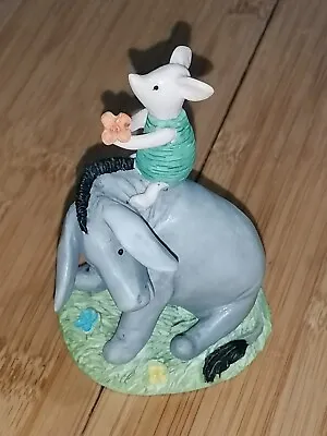 Piglet Sitting On Eeyore Figurine Border Fine Arts 2007 Disney Classic Pooh Bear • $12.43