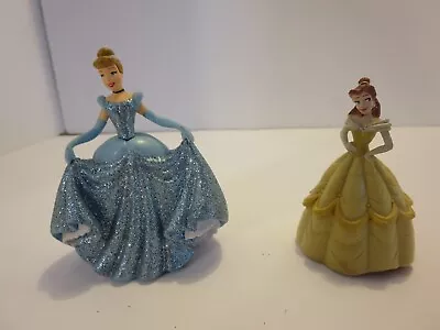 Disney Princess Cake Toppers Cinderella 4  Belle 3  • $7.19