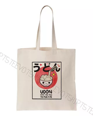 £7.49 • Buy Cute Fun Kawaii Japanese Udon 100% Cotton Eco No Waste Tote Shopping Bag 150GSM