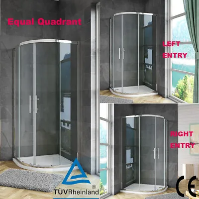 £134 • Buy Aica Equal/Offset Walk In Quadrant Shower Enclosure Corner Cubicle Shower Doors