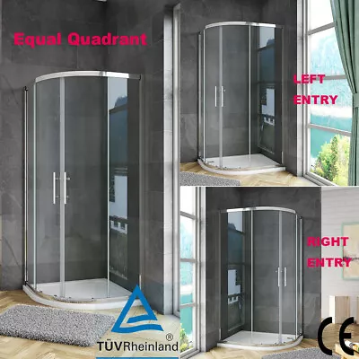 Aica Equal/Offset Walk In Quadrant Shower Enclosure Corner Cubicle Shower Doors • £125.25