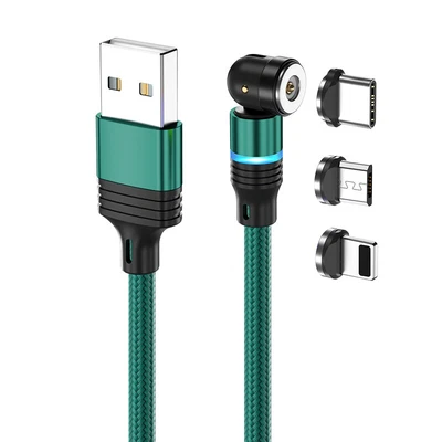 $5.49 • Buy Magnetic 540 Degrees Rotate Charging Cable Magnet Charger Type C Micro USB...