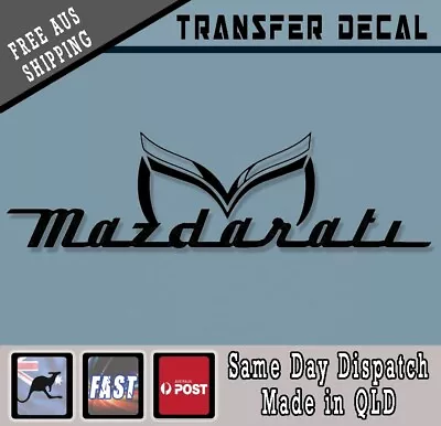 Mazdarati Decal Sticker  Black JDM MADAZ  FITS MAZDA Bumper Vinyl Window Drift • $3.69