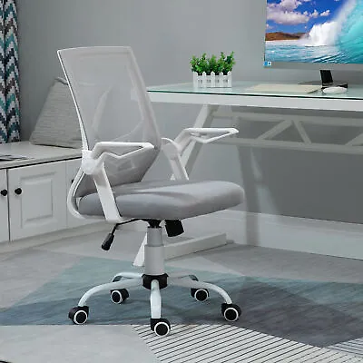 Mesh Home Office Chair Swivel Task Computer Desk Chair W/ Lumbar Support Grey • £51.99