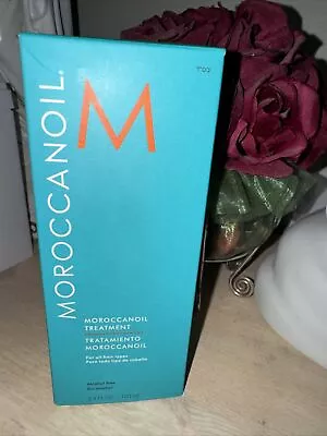 Moroccanoil  Treatment For All Hair Types 3.4 Oz / 100 Ml NEW IN BOX WITH PUMP!! • $19.99