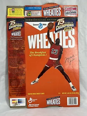 1999 Michael Jordan General Mills Wheaties Box (1988 Commemorative Edition) Flat • $20