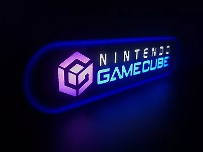 Nintendo GameCube 3d Printed Led Sign • $20