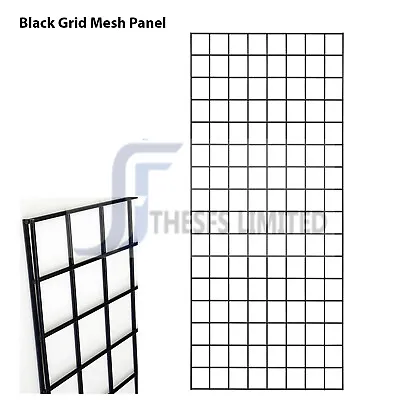 Black Grid Panel Grid Mesh Heavy Duty Retail Display Shop Fittings • £32.95