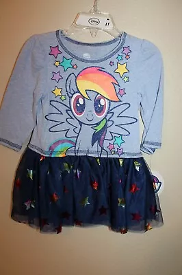My Little Pony Blue Tutu Dress With Stars Toddler Girl Size 2T NEW • $11.99