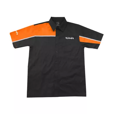 Kubota Branded Orange And Black Button Up Mechanics Shirt With Pocket • $92.13