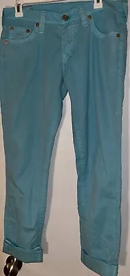 True Religion Turquoise Thin Pants (not Denim) Size 28 Spring Brianna • $34