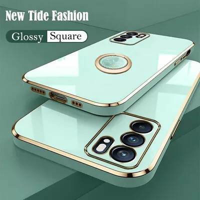 $13.97 • Buy For OPPO A17 A57 A77 Find X5 X3 X2 Pro Lite Plating Shockproof Stand Ring Case