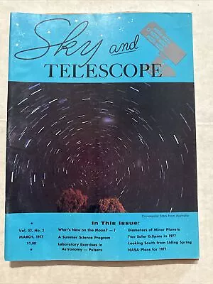 Sky And Telescope Magazine March 1977 Pulsars Minor Planets Eclipses • $6