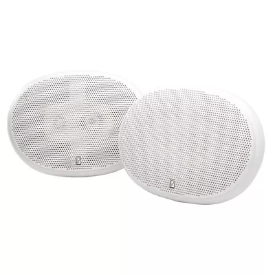 Poly-Planar Premium Oval Marine Speakers - 6 X 9 Pair In White • $151.65