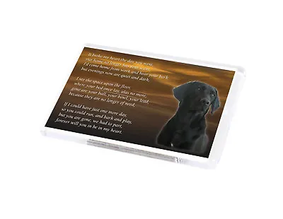 BLACK LABRADOR Dog Fridge Magnet Pet Loss Bereavement Memorial Gift • £2.97