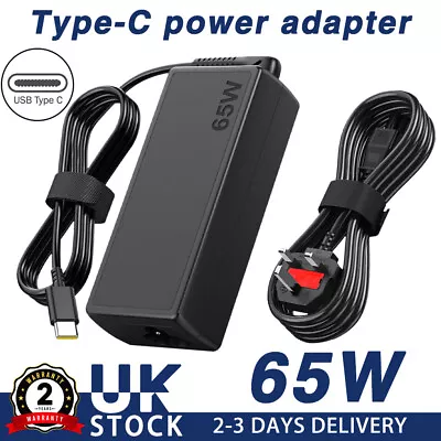 65W TYPE C USB C Laptop Power Adapter Charger For Lenovo Acer HP Apple Sony ASUS • £12.58