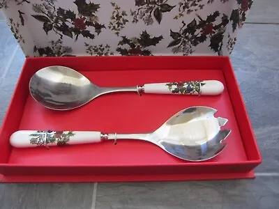 Portmeirion The Holly & The Ivy Salad Servers - Bnib • £14.99