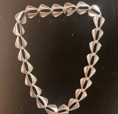 Niels Erik From Sterling Silver Modernist Leaf Type Necklace Denmark • $51.52