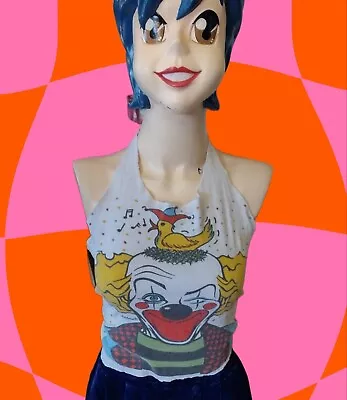 Vintage Clown Diy Halter Top Punk  • $30