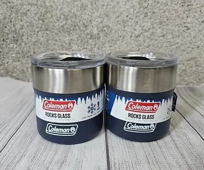 2 Pack Coleman Sundowner Insulated Stainless Steel Rocks Glass 13oz Blue Nights • $24.86